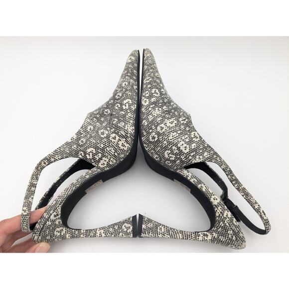 Jeffrey Campbell Creativity Slingback Pump Black/White Lizard Size US9.5 EU41 - Picture 5 of 13